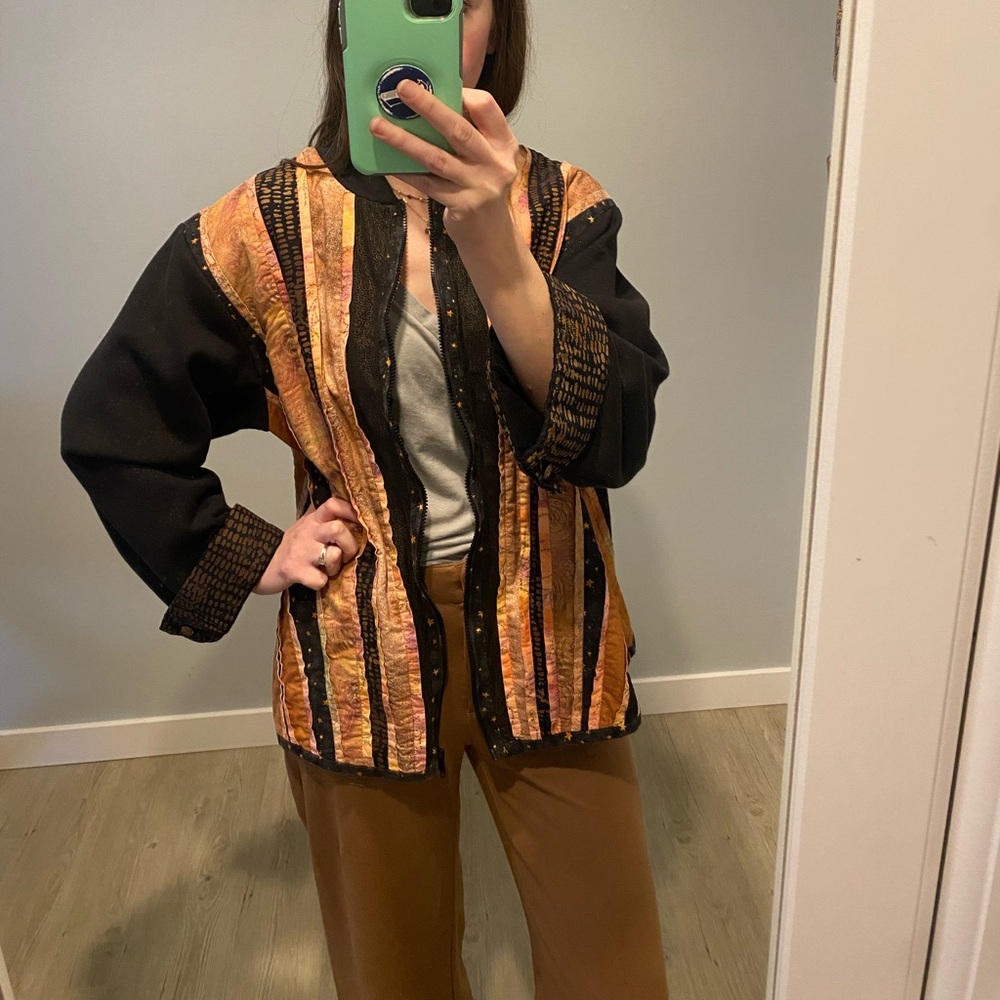 Fall Boho Statement Handmade quilted jacket | witchy | Halloween | Statement
